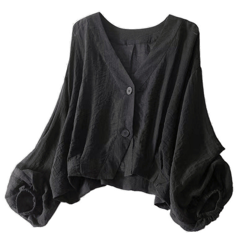 Lightweight Batwing Sleeve Cropped Cardigan | Celestine