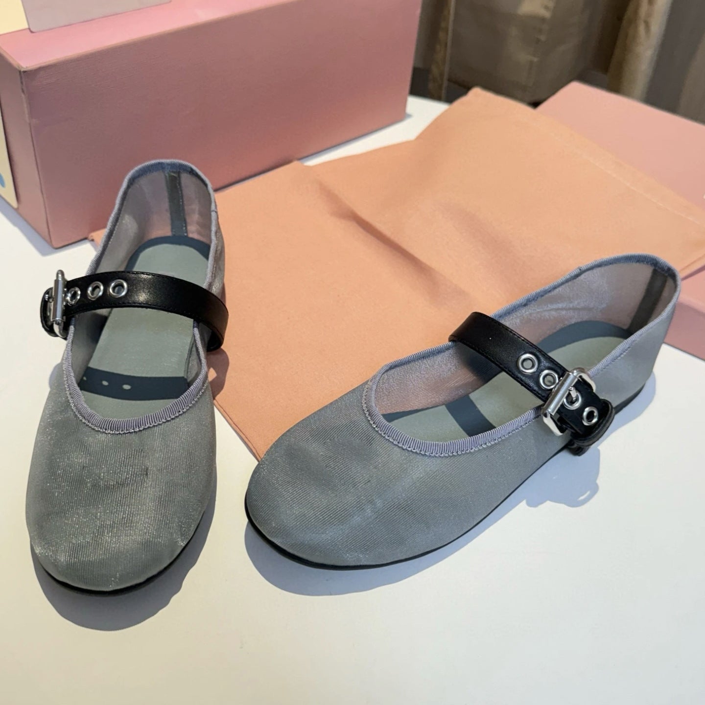 Mia | Mary Jane Ballet Flats - Breathable Mesh Buckle