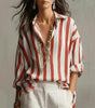 Loose Striped Button-Down Blouse | Mara
