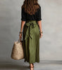 Button-Down Blouse & Pencil Skirt Two-Piece Set | Delphine