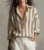 Loose Striped Button-Down Blouse | Mara