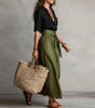 Button-Down Blouse & Pencil Skirt Two-Piece Set | Delphine